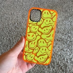 Casetify Acid Smiles iPhone 11 case neon orange